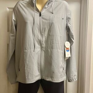 Vuori Women's M Outdoor Trainer Shell Jacket Platinum Linen Texture size Medium